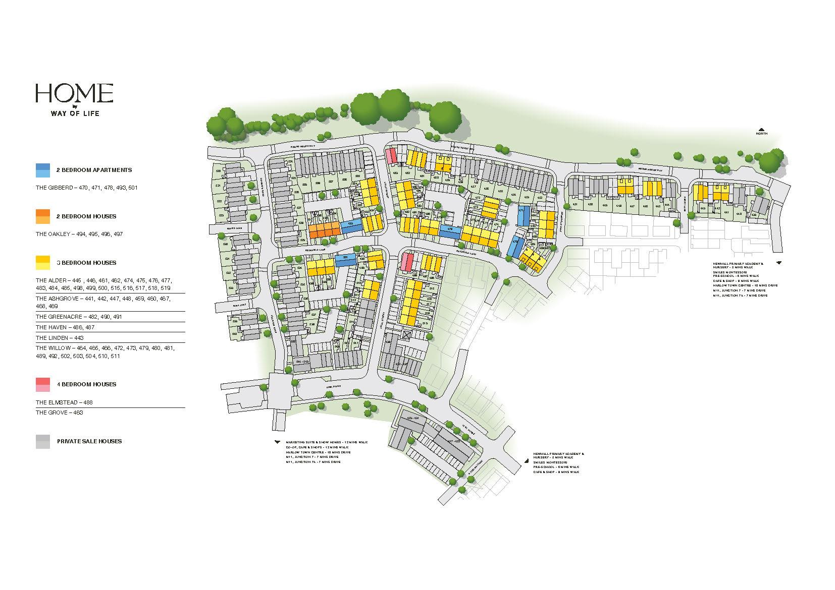 Siteplan of Newhall
