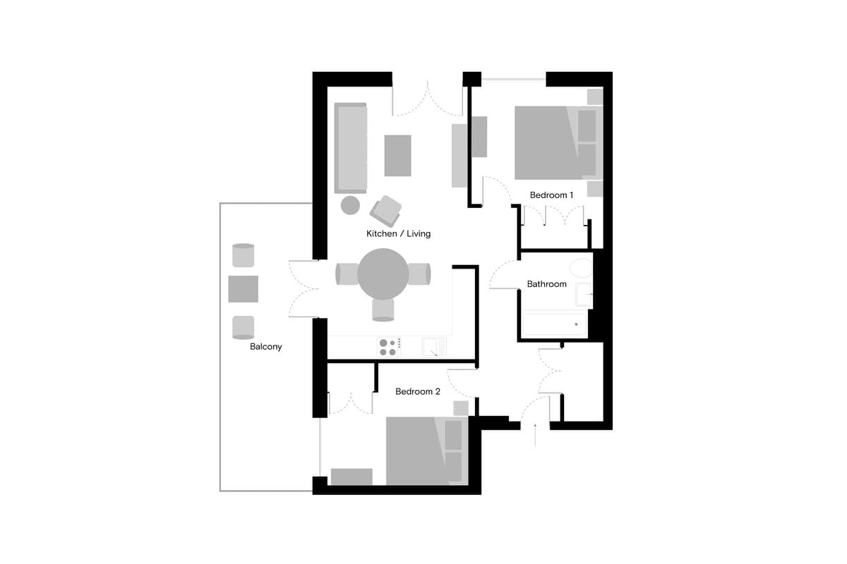 The Gessner - Home 128 - Floorplan