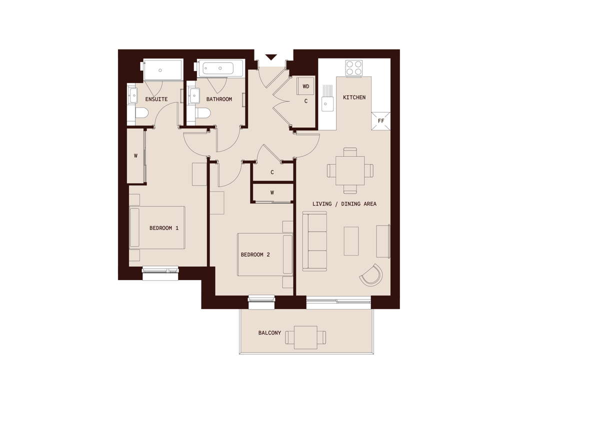 The Draper - Home 10 - Floorplan