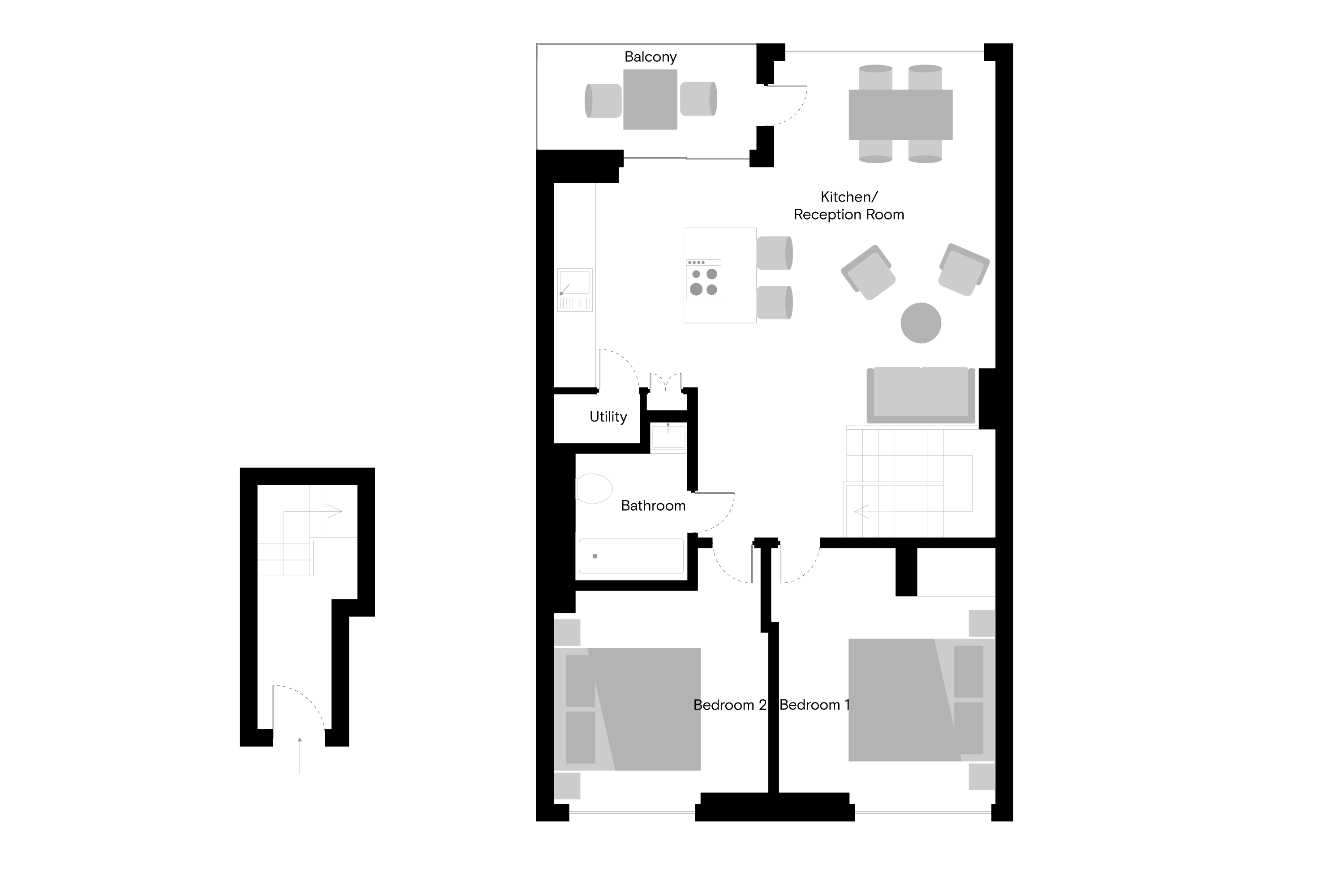 Balfron Tower - 2 Bed - Floorplan