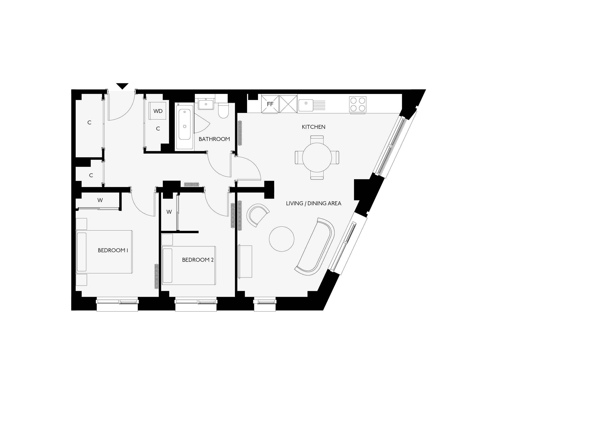 The Eades - 2 Bed - Floorplan