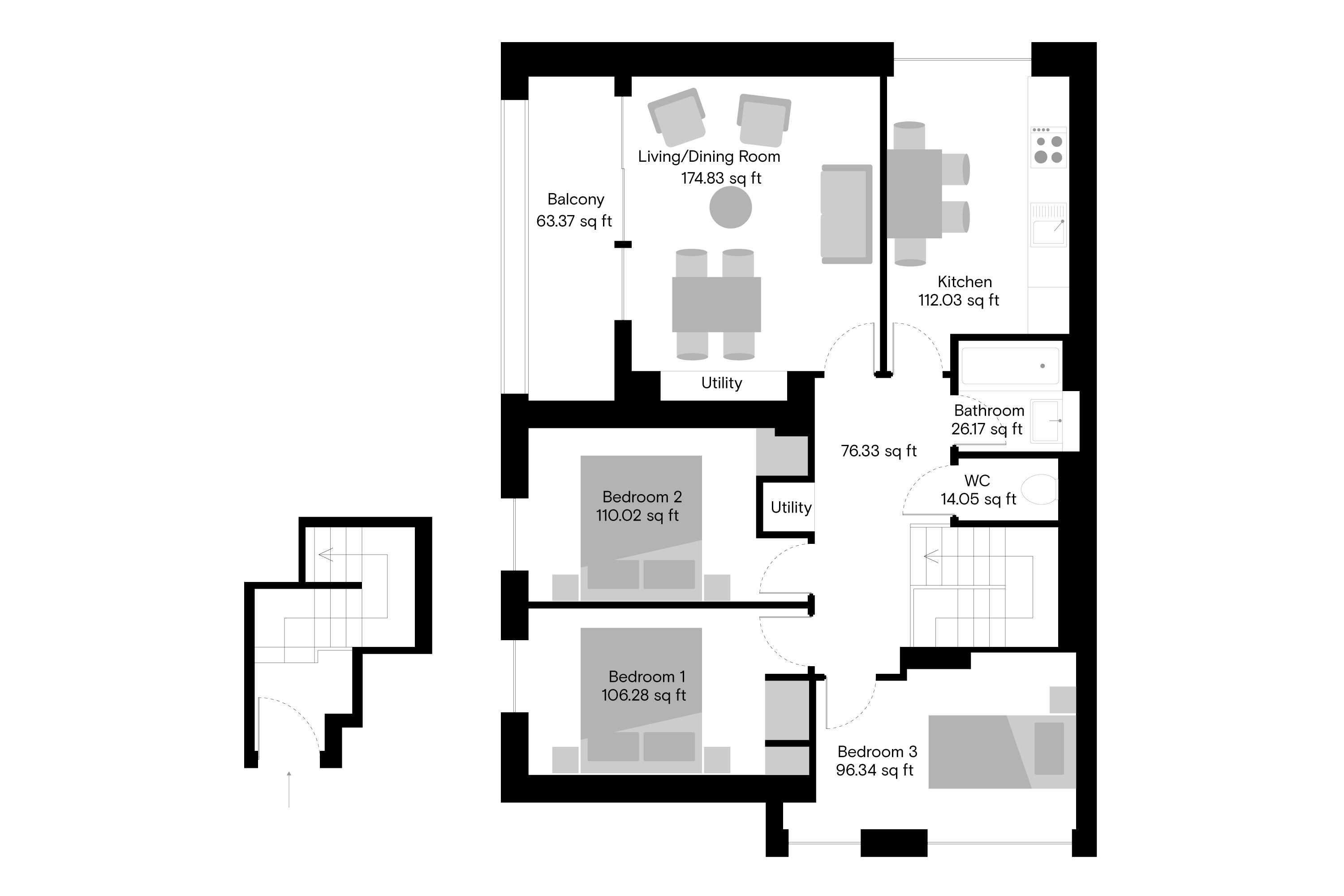 Balfron Tower - 3 Bed - Floorplan